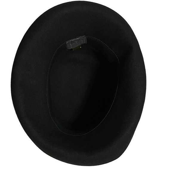 Scala Collection Wool Black Cloche Hat - 22 1/4" - Hat Sz 7 1/8 - Picture 7 of 11